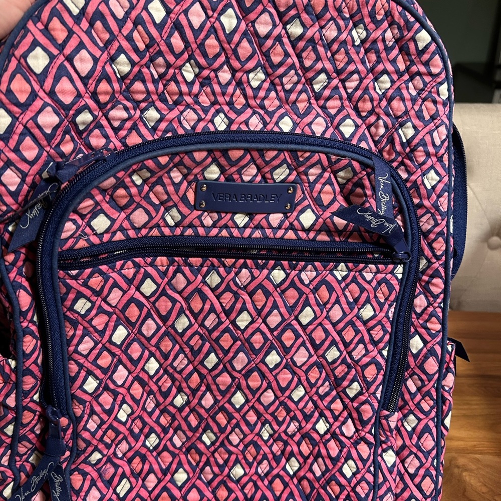 Vera Bradley Pink and Blue Women's Backpack